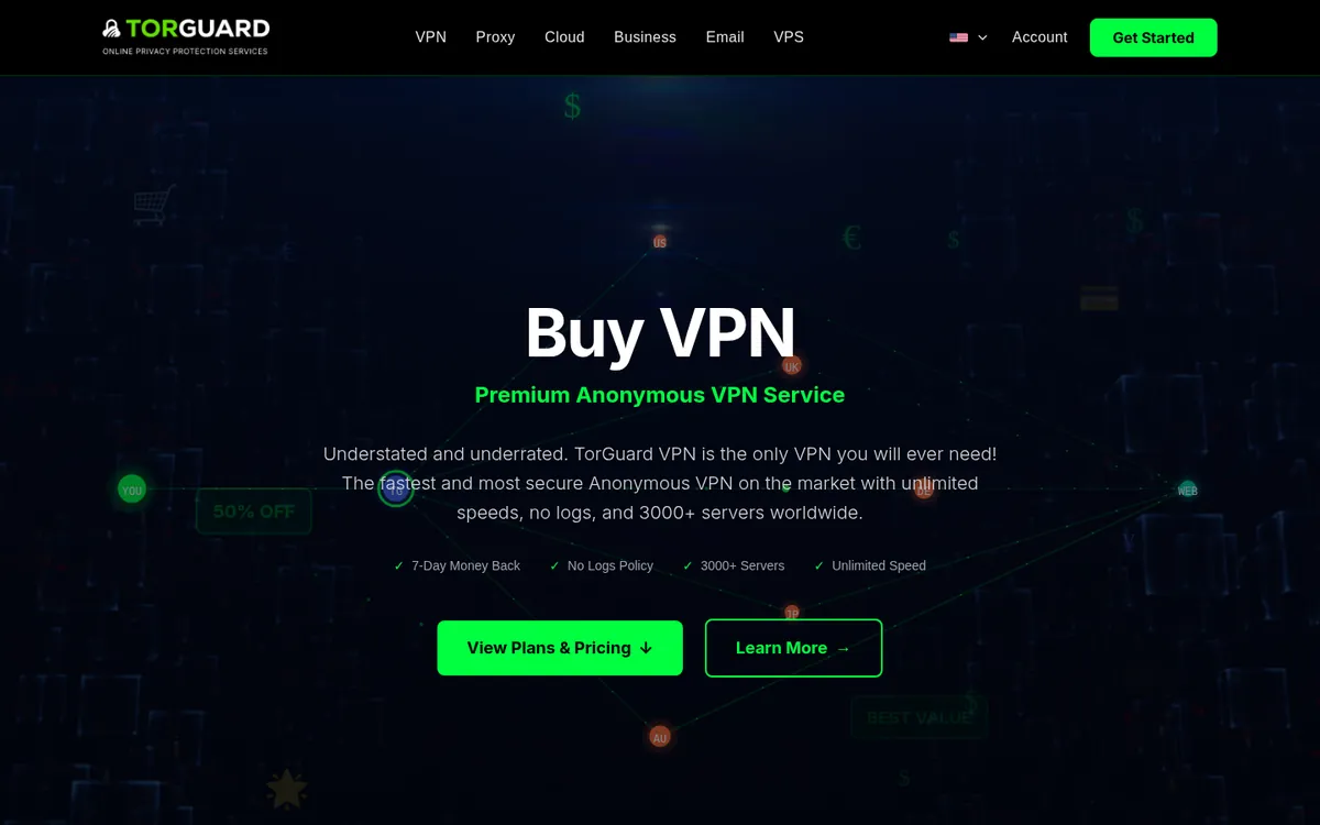 Page des tarifs de TorGuard – testé : meilleur VPN pour la Belgique